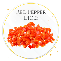 6 red pepper dices